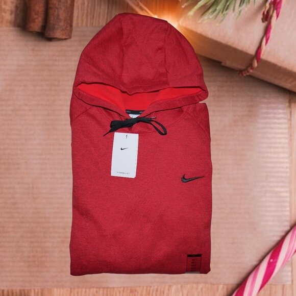 Nike Therma-Fit Hoodie Mens 3XLT Heather Red Sweatshirt Christmas Gift NWT - Picture 4 of 8